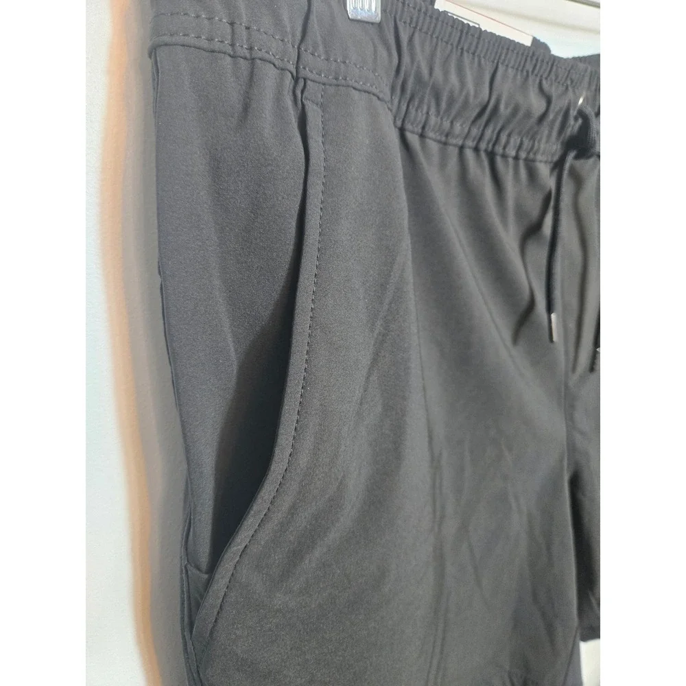 Members Mark Mens Tech Shorts Black XL UPF 30 Moisture Wicking Athletic Workout